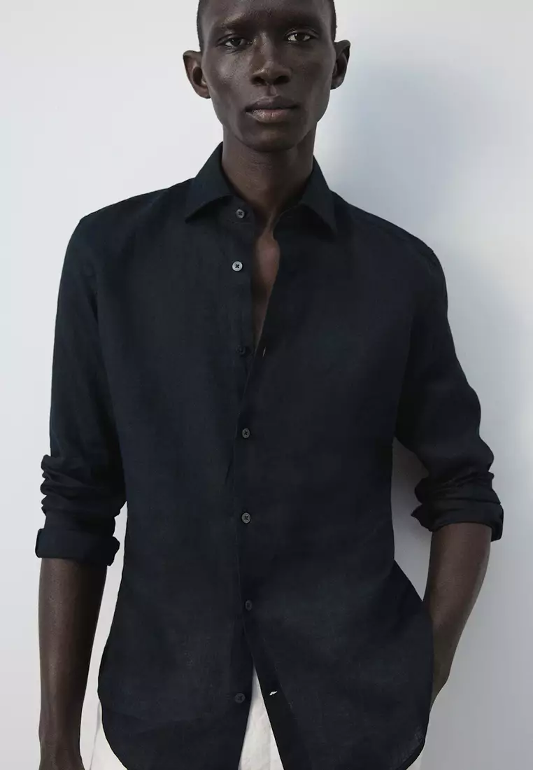 100% Linen Slim-Fit Shirt