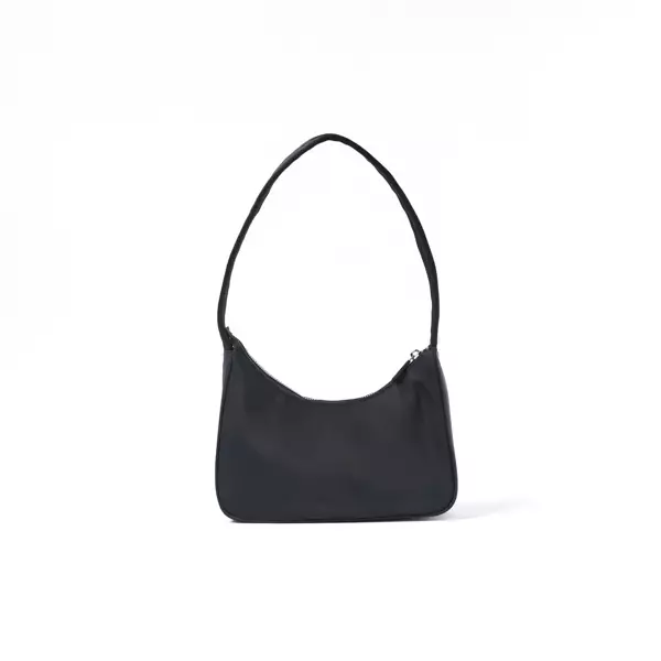 Tas MLB NY EMBROIDERY WHITE BLACK NYLON HOBO BAG 100% ORIGINAL