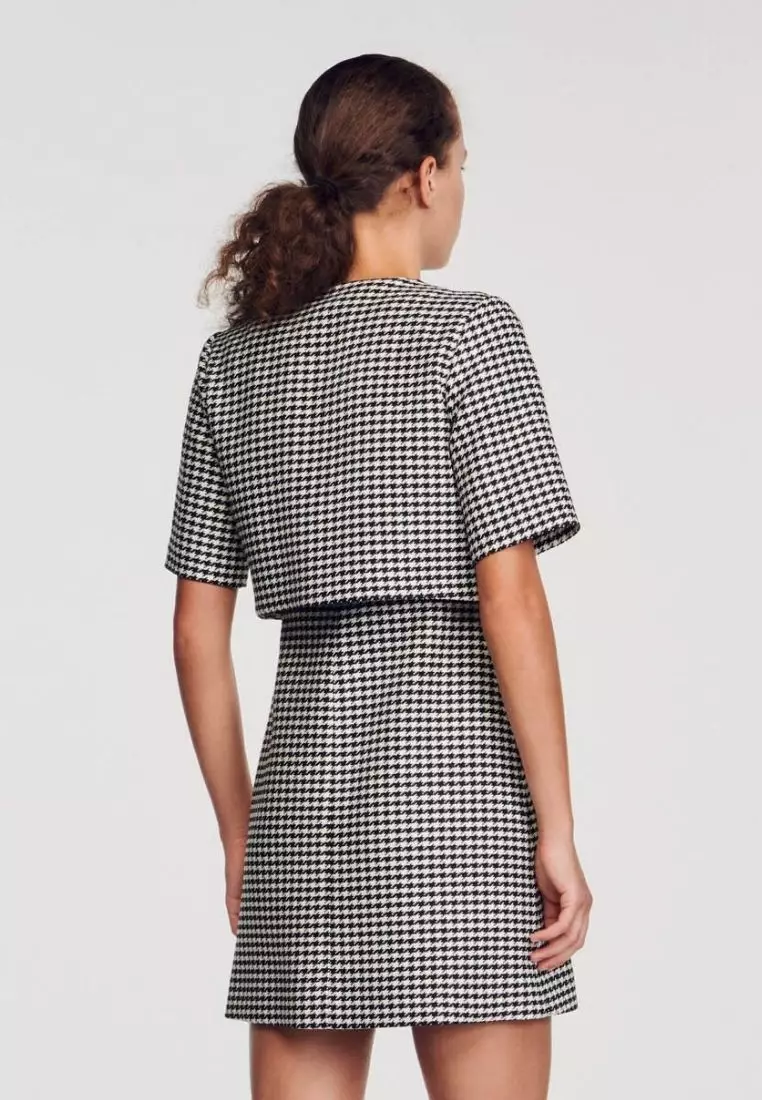 Buy Sandro Short Houndstooth Tweed Dress Online ZALORA Malaysia