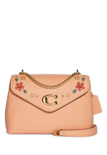 COACH pink COACH Tammie Shoulder Bag With Floral Whipstitch AC828AC6A9D7D7GS_1