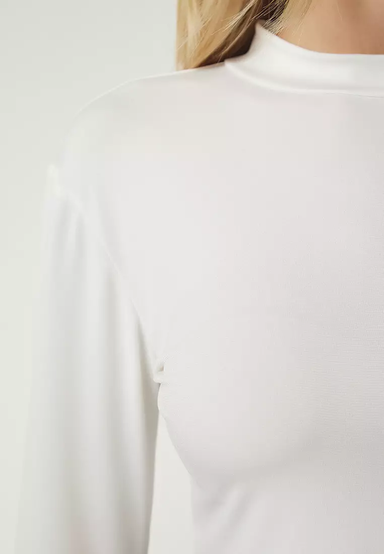 2 Packs Stand Up Collar Crop Tops