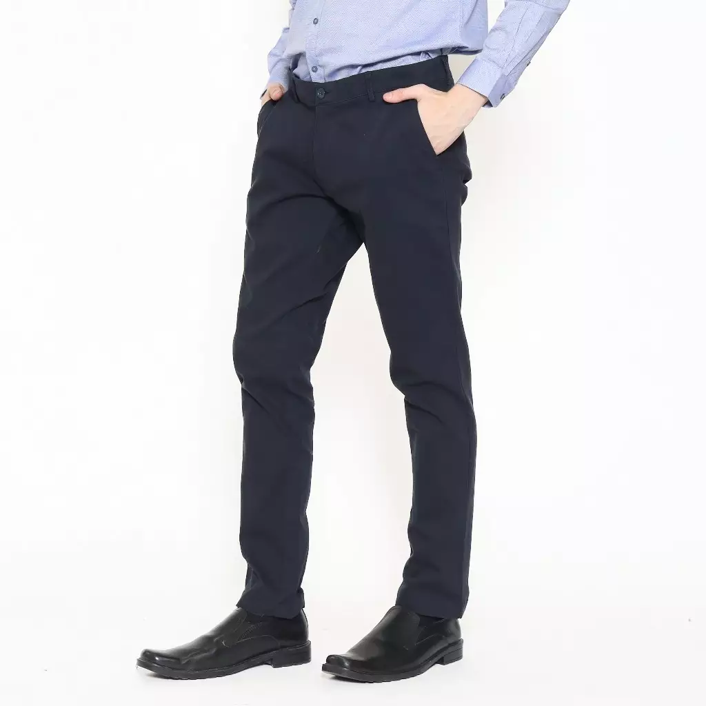 Lawell Celana Chinos Pria Slim Fit – Biru Tua (Dark Blue) – L.1-CCSF-G10A-CTS