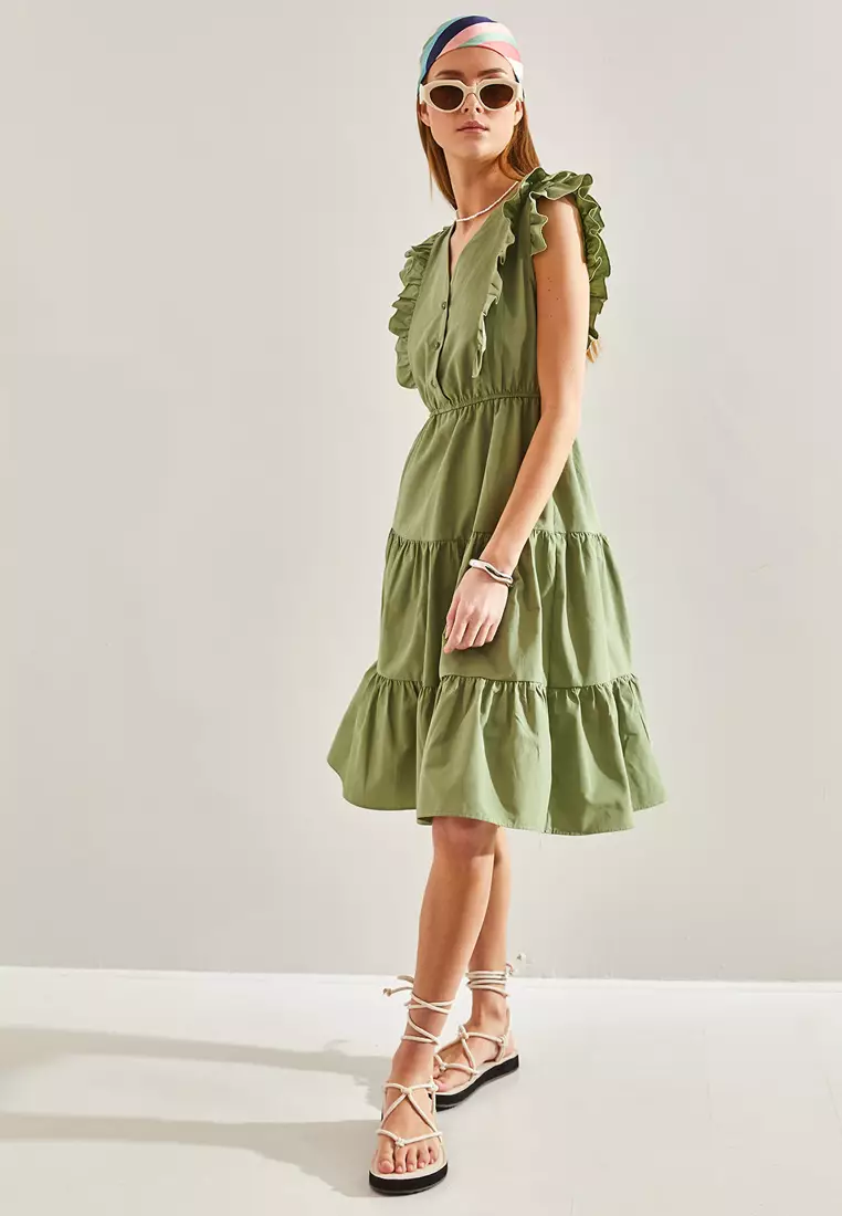 Frilly Buttoned Dress
