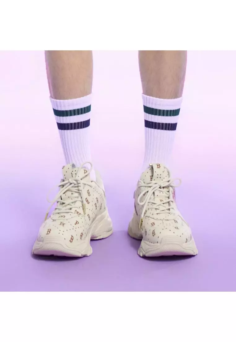 MLB BIGBALL 波士頓紅襪隊 MONOGRAM CHUNKY SAFFIANO 鞋