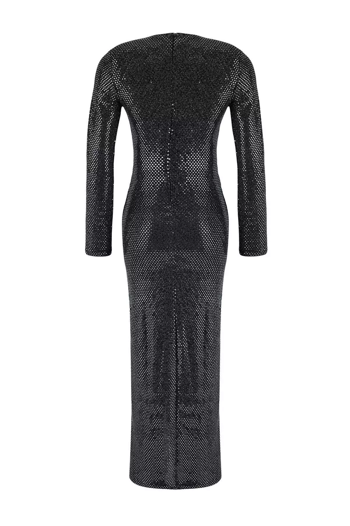 Gray Bodycon Sequin Midi Unlined Party Dress Tpraw26El123