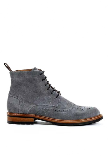 Twenty Eight Shoes grey Bittter Cow Leather Brogue Boot G03-15 8DFE1SH9A3F85FGS_1