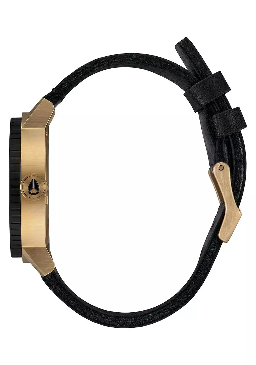 NIXON STARK LEATHER ALL BLACK / GOLD