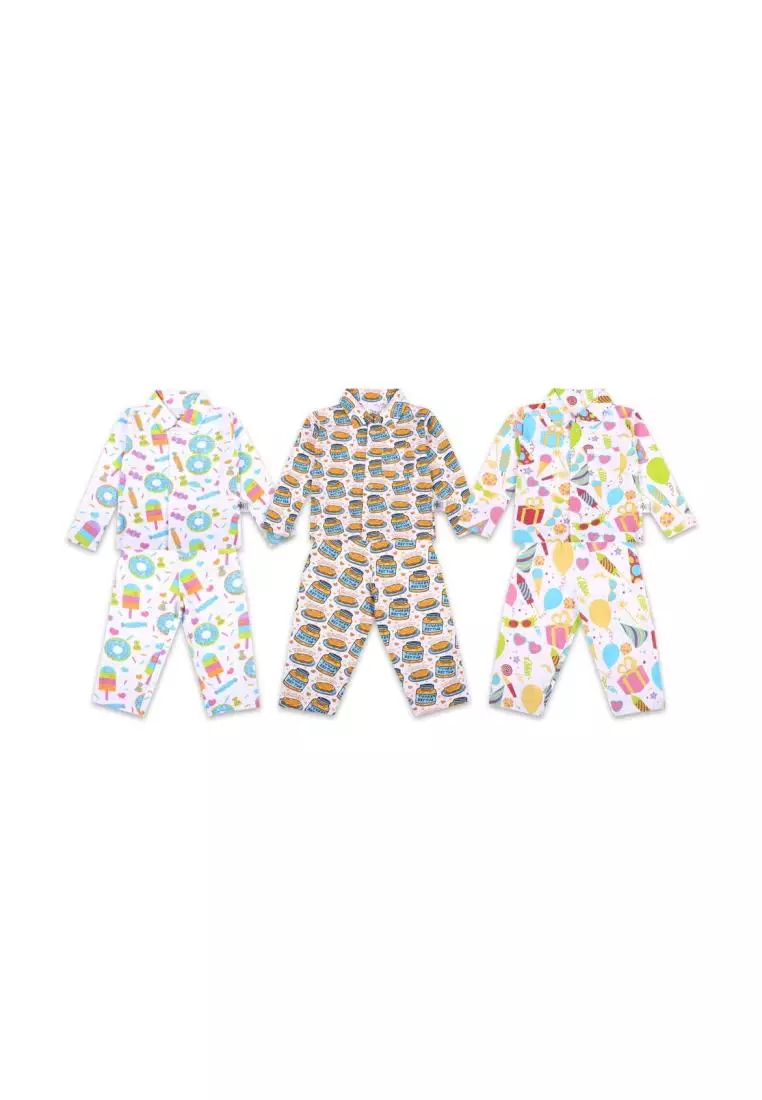 Combo of 3 Kids Pajama Sets - Option B