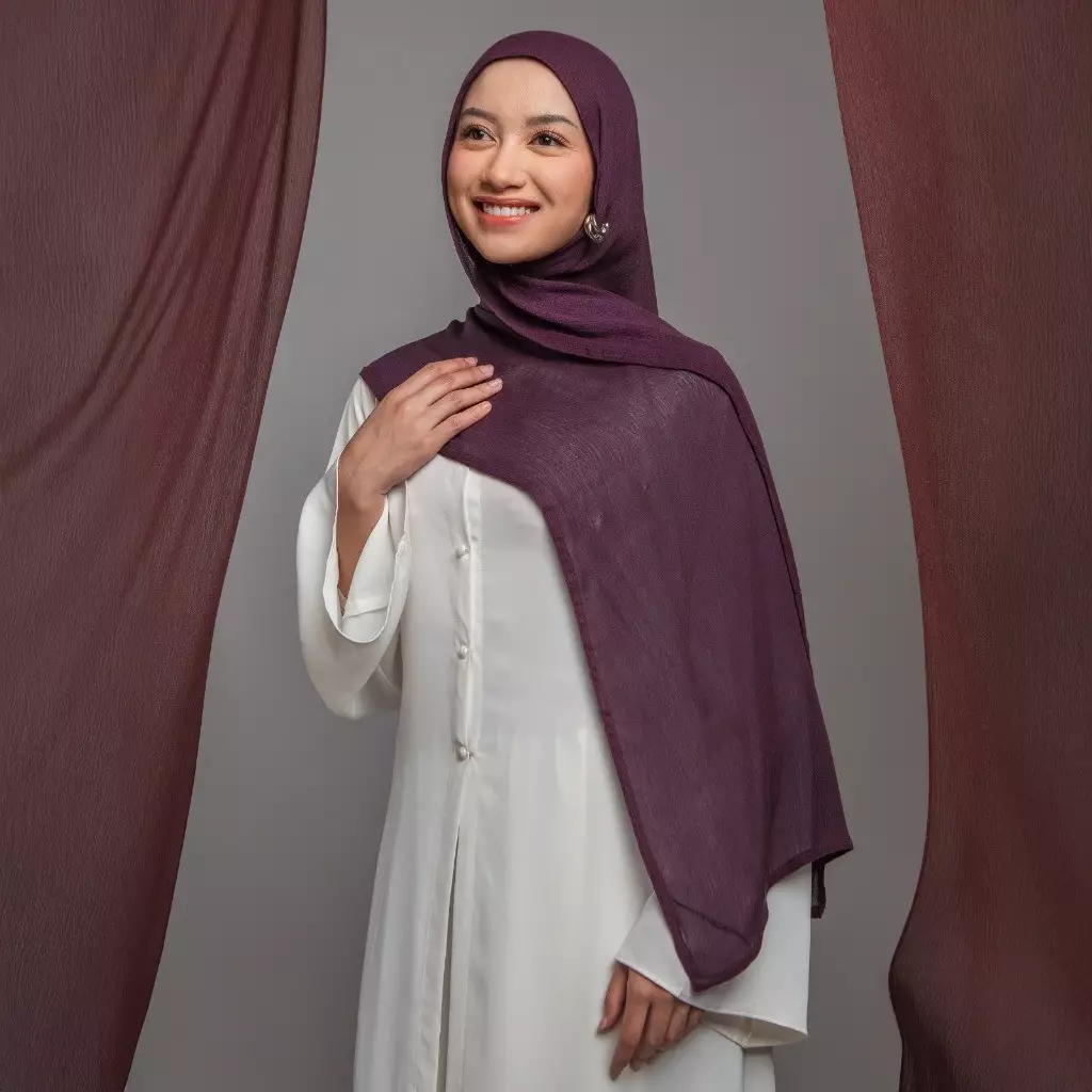 Viscose Linen Highlight Plum Berry