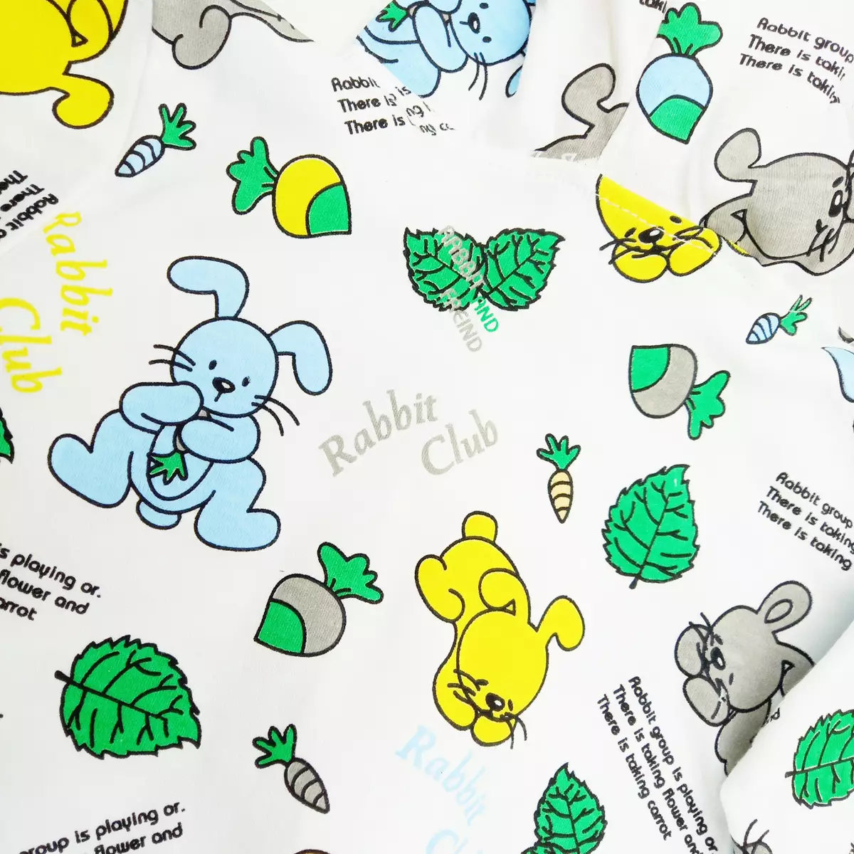 Wakakids Jaket Bayi Sweater Anak Usia 6 Bulan Hingga 12 Bulan Motif Rabbit Full Printing 4089 Kuning