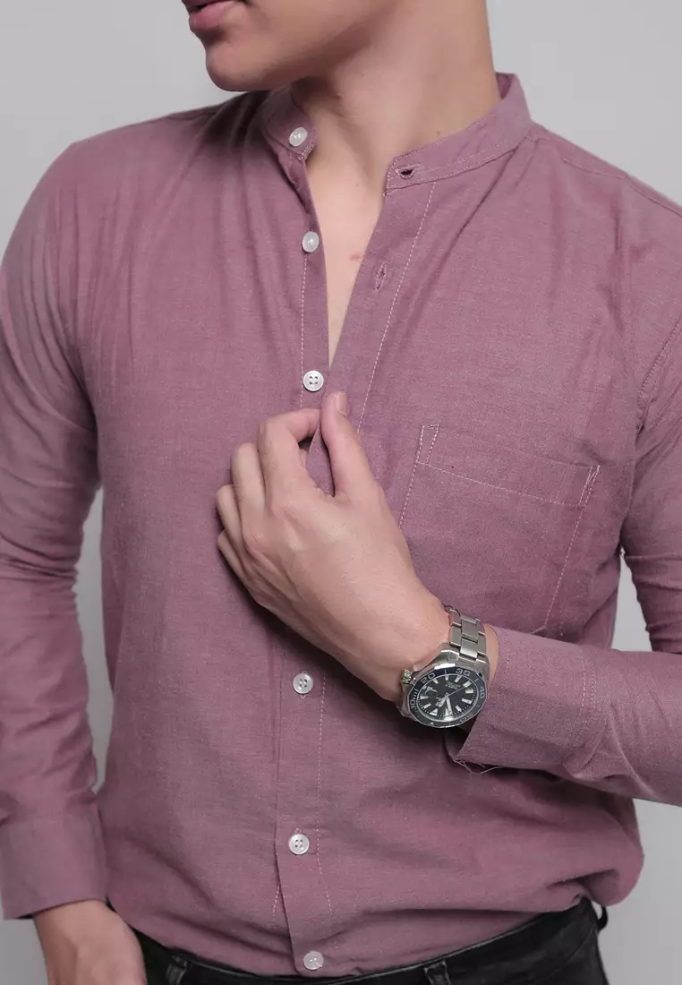 Maroon Oxford Shanghai Shirt