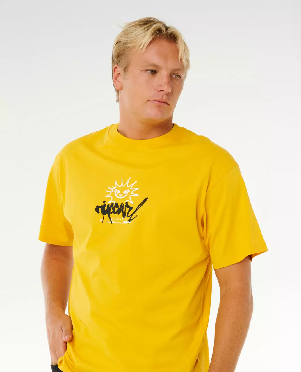 Rip Curl Men Inner Visions Rotten Sun Loose Tee - Royal Yellow