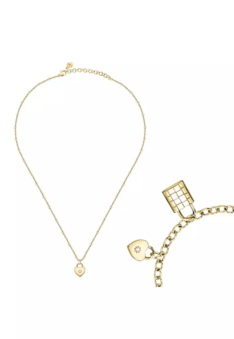 Morellato Abbraccio 160+30mm Ladies Necklace + Bracelet Mother's Day Special Set SAUB19