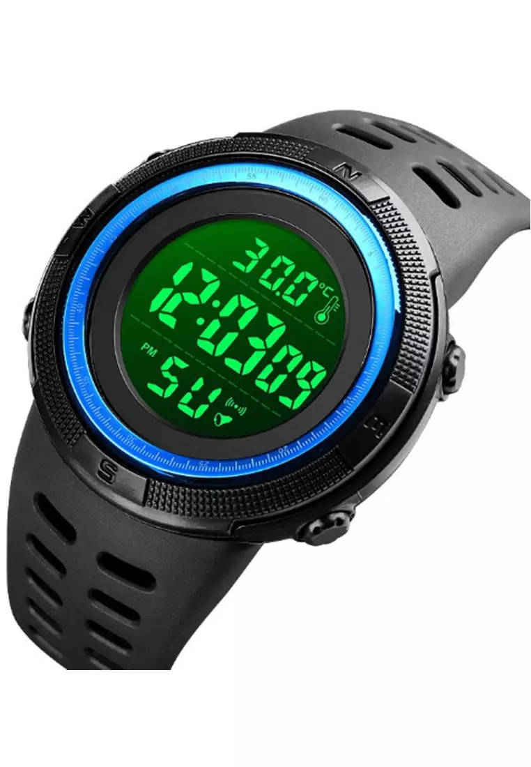 Jam Tangan Sporty Digital Pria Many Function Strap Tali Material PU SP68 ORIGINAL