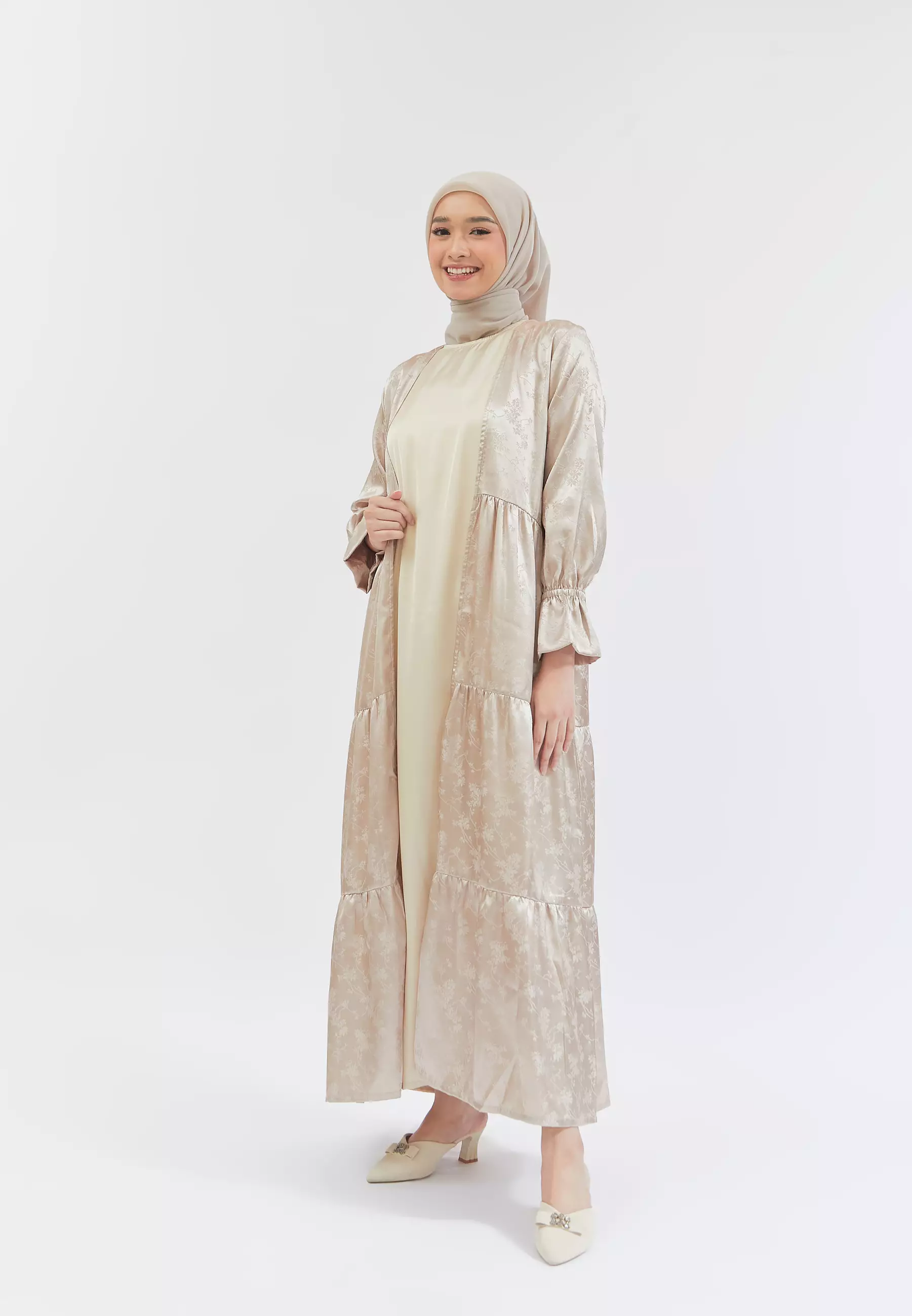 Afiyah Brown Two Set Dress (G.42152)