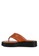 London Rag brown Sandal Thong Tali Lebar Kulit Imitasi Tan D0D59SH50A79DEGS_8