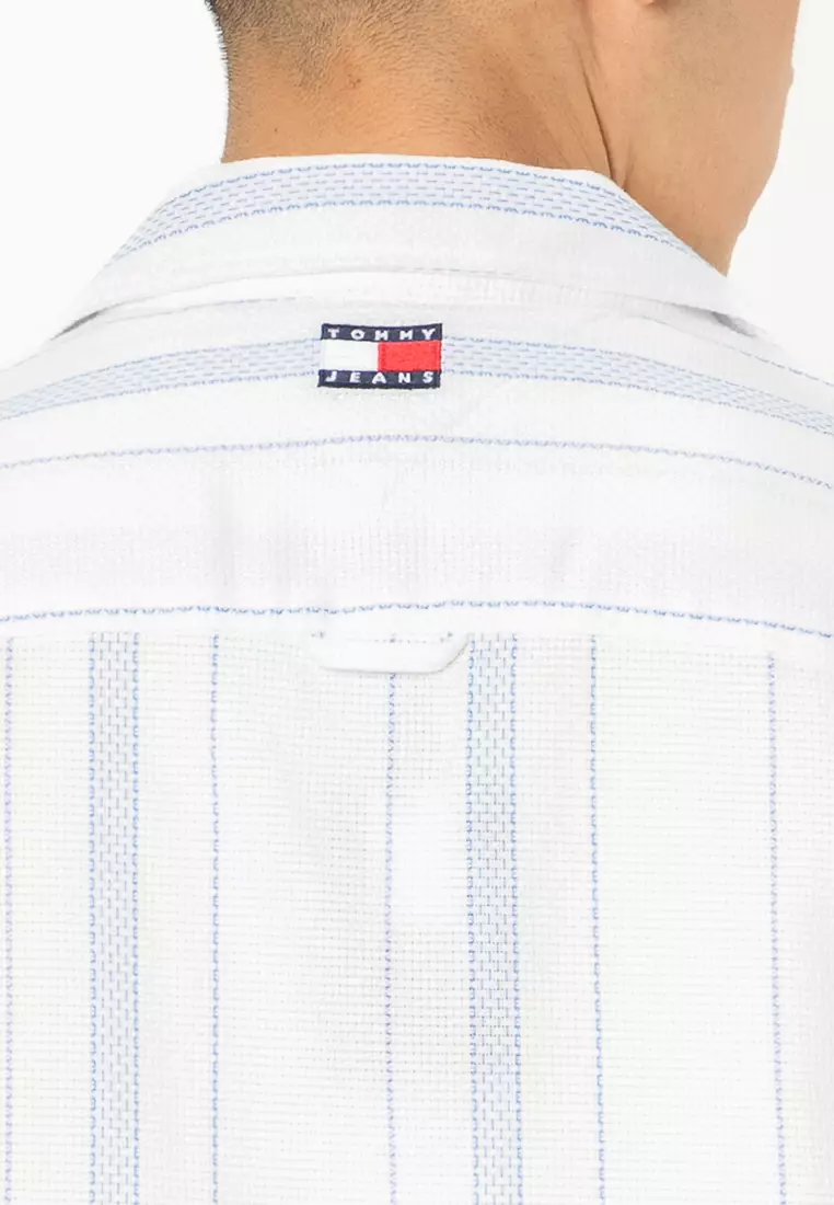 Textured Regular Camp Shirt - Tommy Jeans