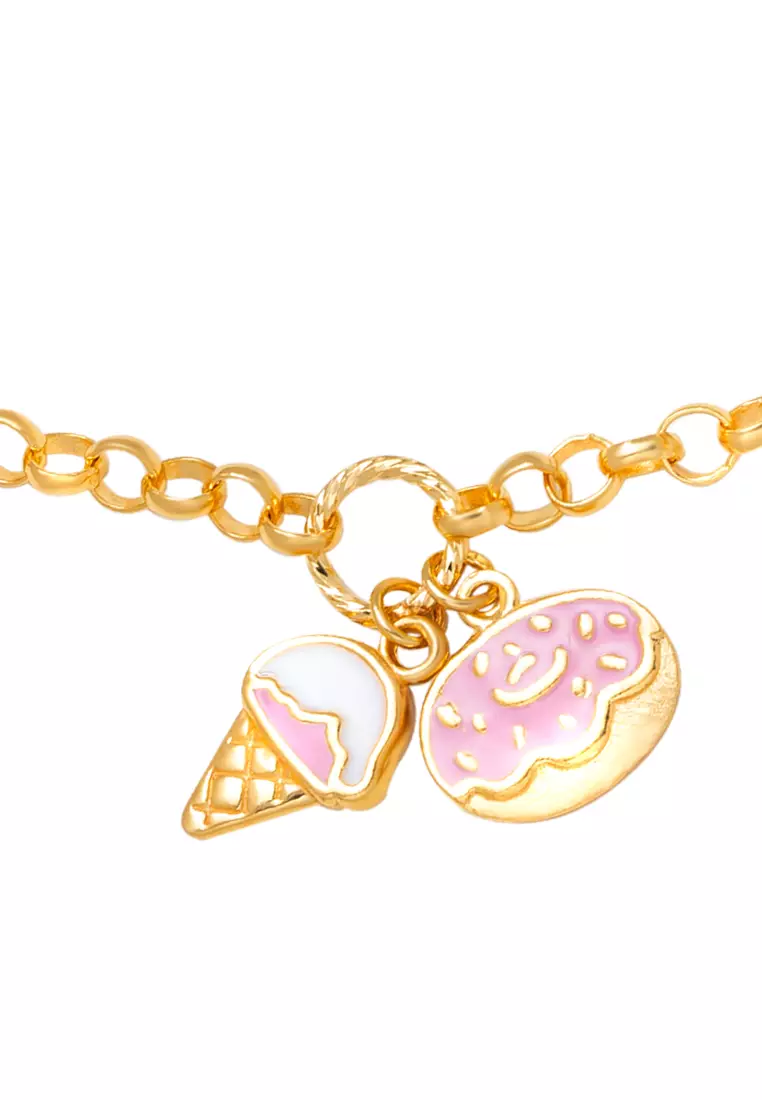 TOMEI TOMEI Kids Donut Ice Cream Bracelet Yellow Gold 916 2023