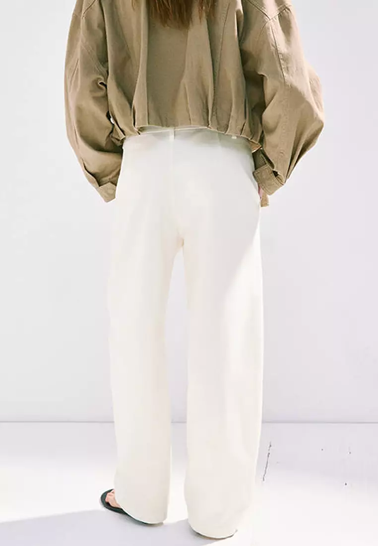 Asymmetric Cotton Trousers