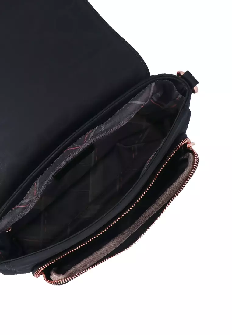 Black Carlo GEO Nylon Saddle Bag