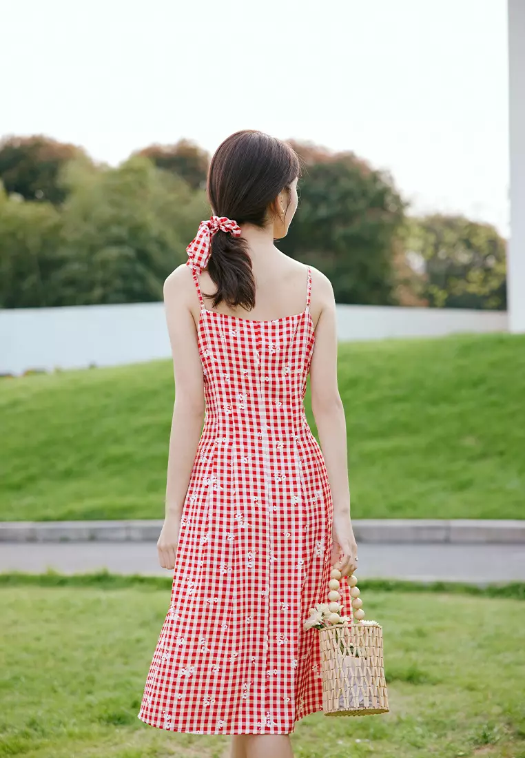 Summer plaid dress cheap