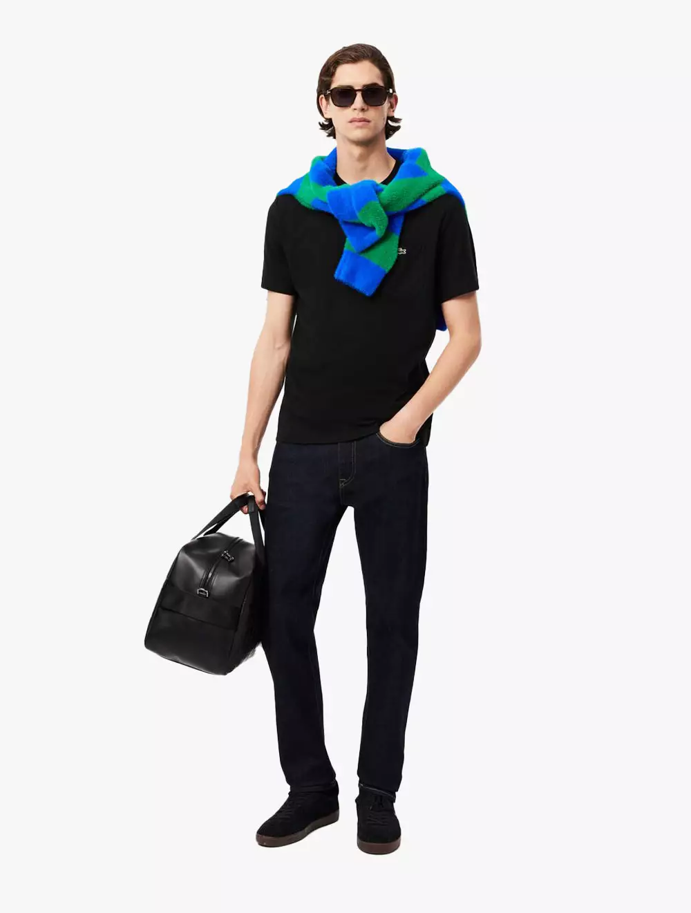 Cotton T-Shirt With Breast Pocket - Black