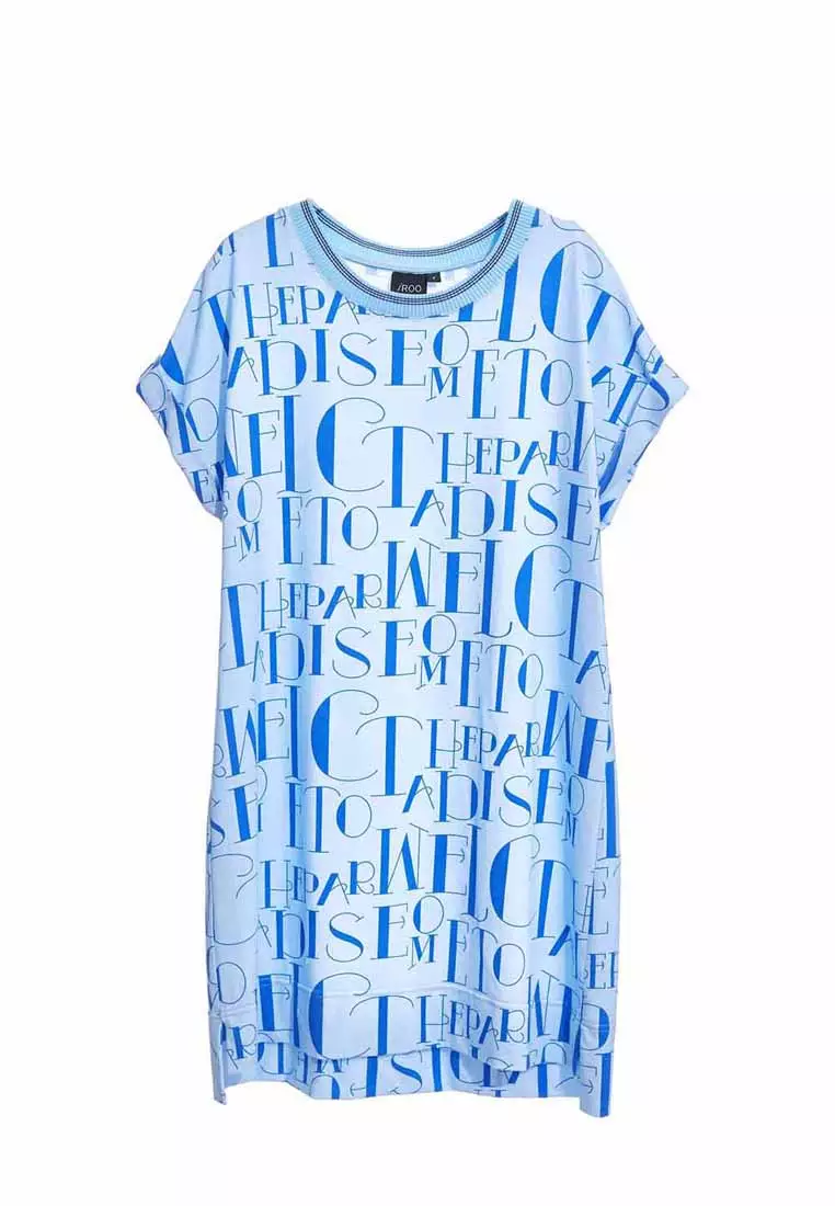 Slogan Print Long Style Top