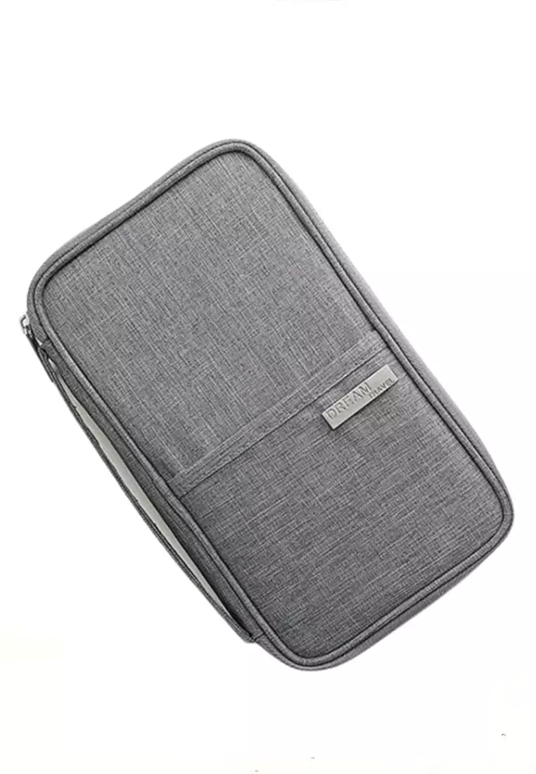 Adnya Dompet Unisex Travel Paspor Card Holder Wallet Waterproof Material Oxford ORIGINAL - Gray