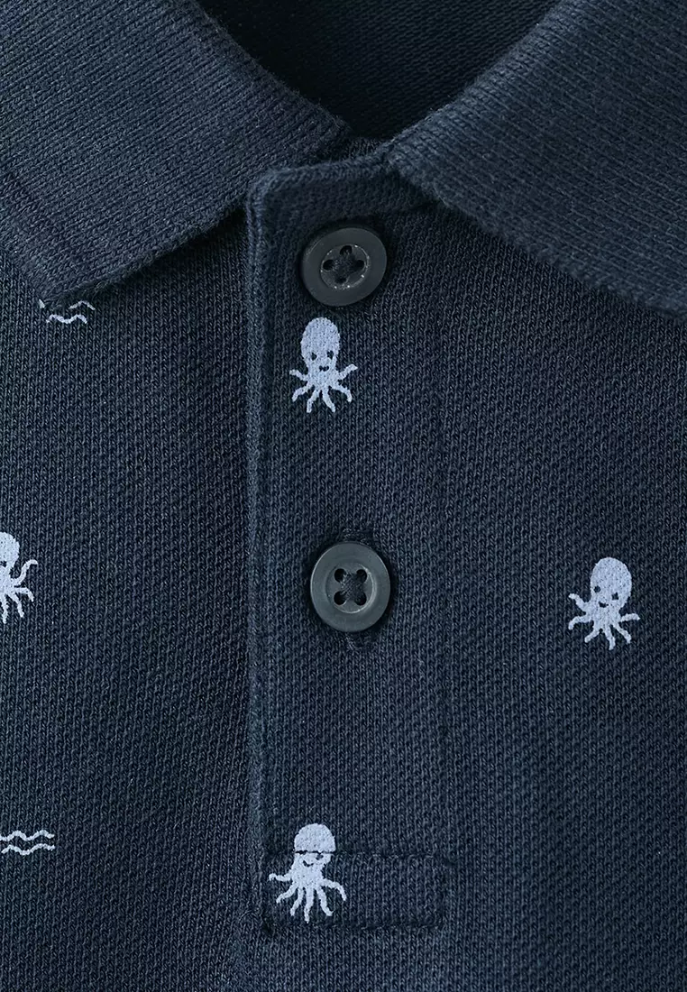 Printed Cotton Polo Shirt