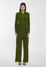 Green Glitter Plisse