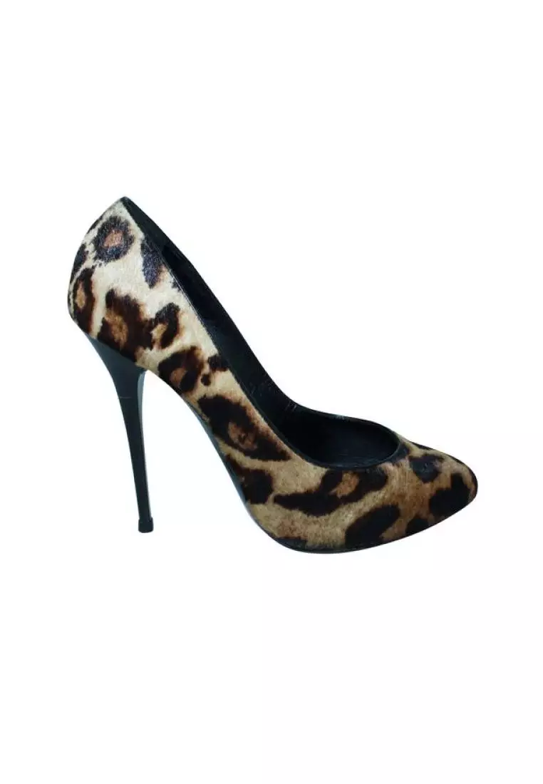 Calf hair leopard on sale heels