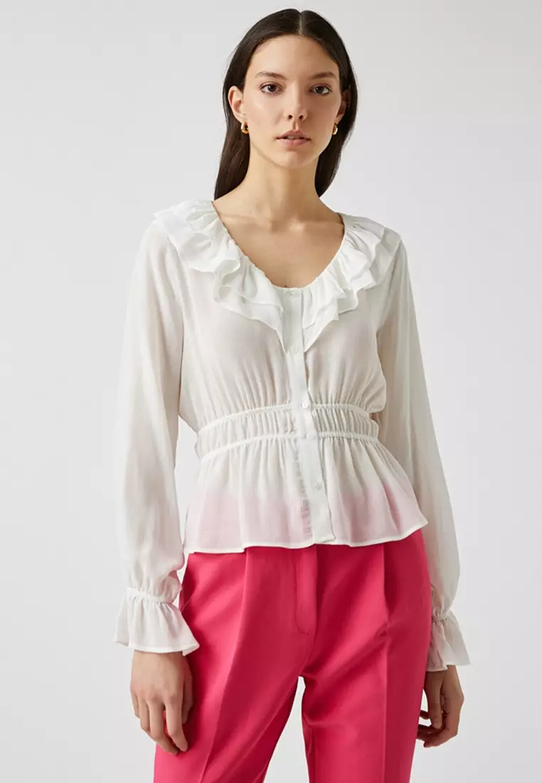 Ruffle Long Sleeves Blouse