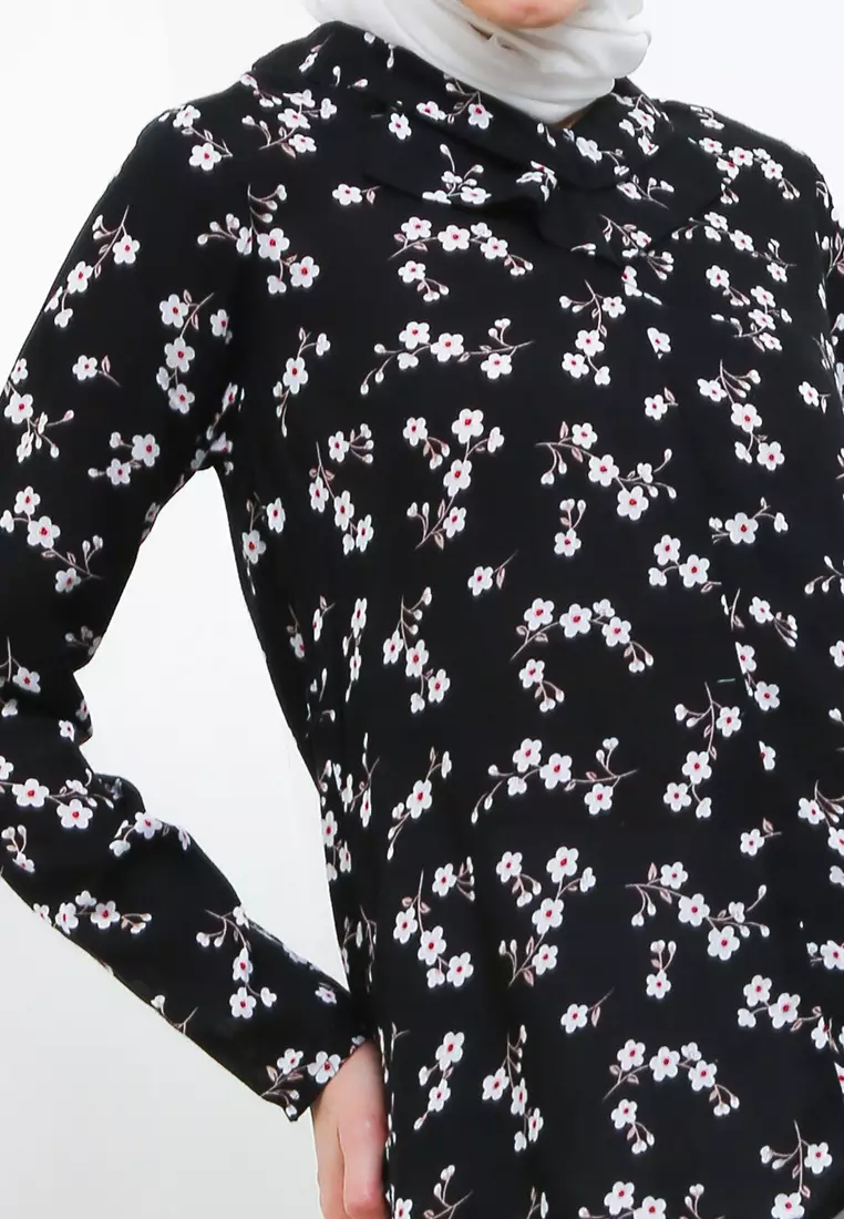 Tahina Blouse In Black Floral Print