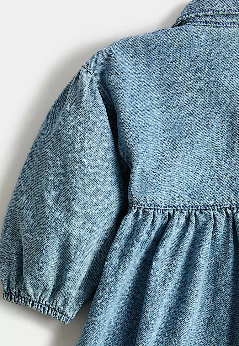 Cotton Rich Denim Dress & Tights