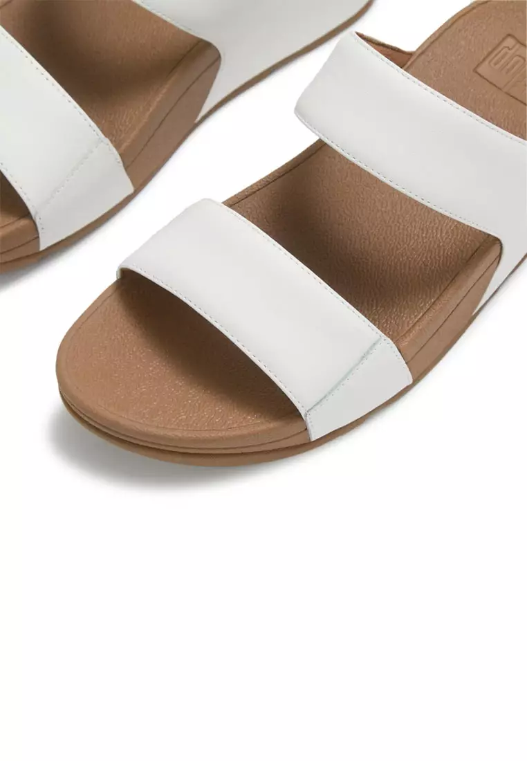 LULU Women's Leather Slides - Urban White (ED4-194)