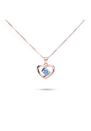 Millenne silver MILLENNE Made For The Night Forever Cubic Zirconia Rose Gold Necklace with 925 Sterling Silver 015CEAC2AE68FCGS_1