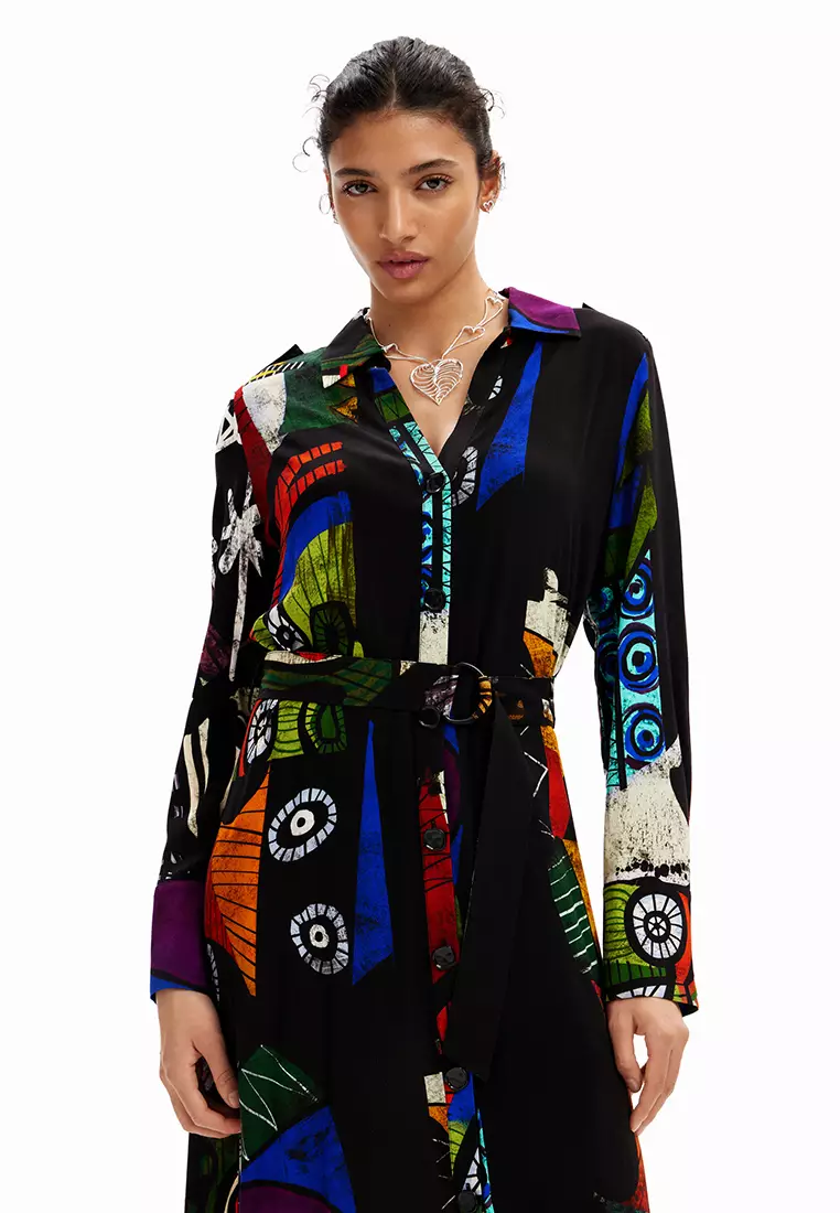 Buy Desigual Desigual Woman M. Christian Lacroix midi shirt dress ...
