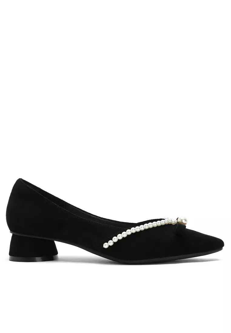Discount on Twenty Eight Shoes  shoes - SKU: 3.5cm Square Toe Suede Leather Pumps 2031-5