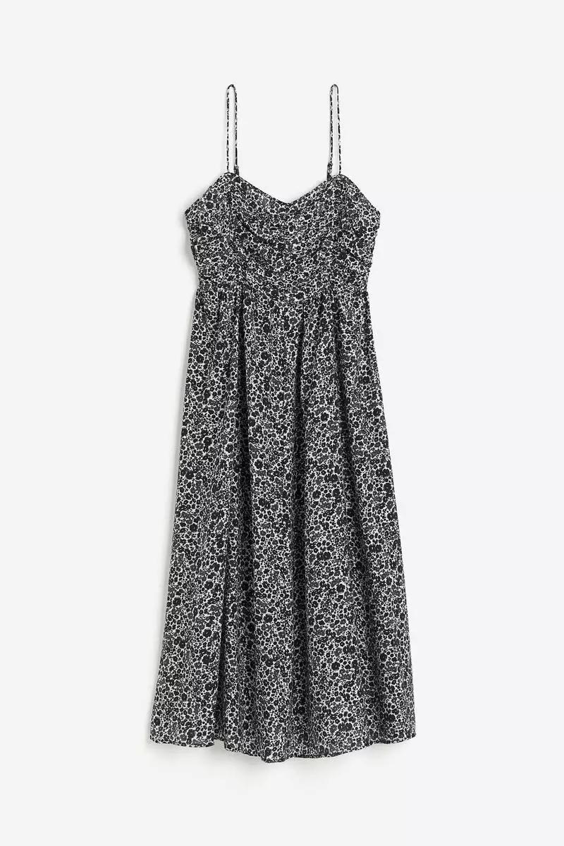 Gathered-bodice dress