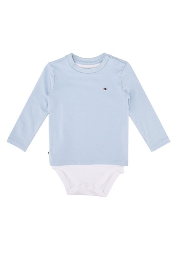 Tommy Hilfiger blue Baby Solid Tee Bodysuit - Tommy Hilfiger 51688KA1AF438DGS_1