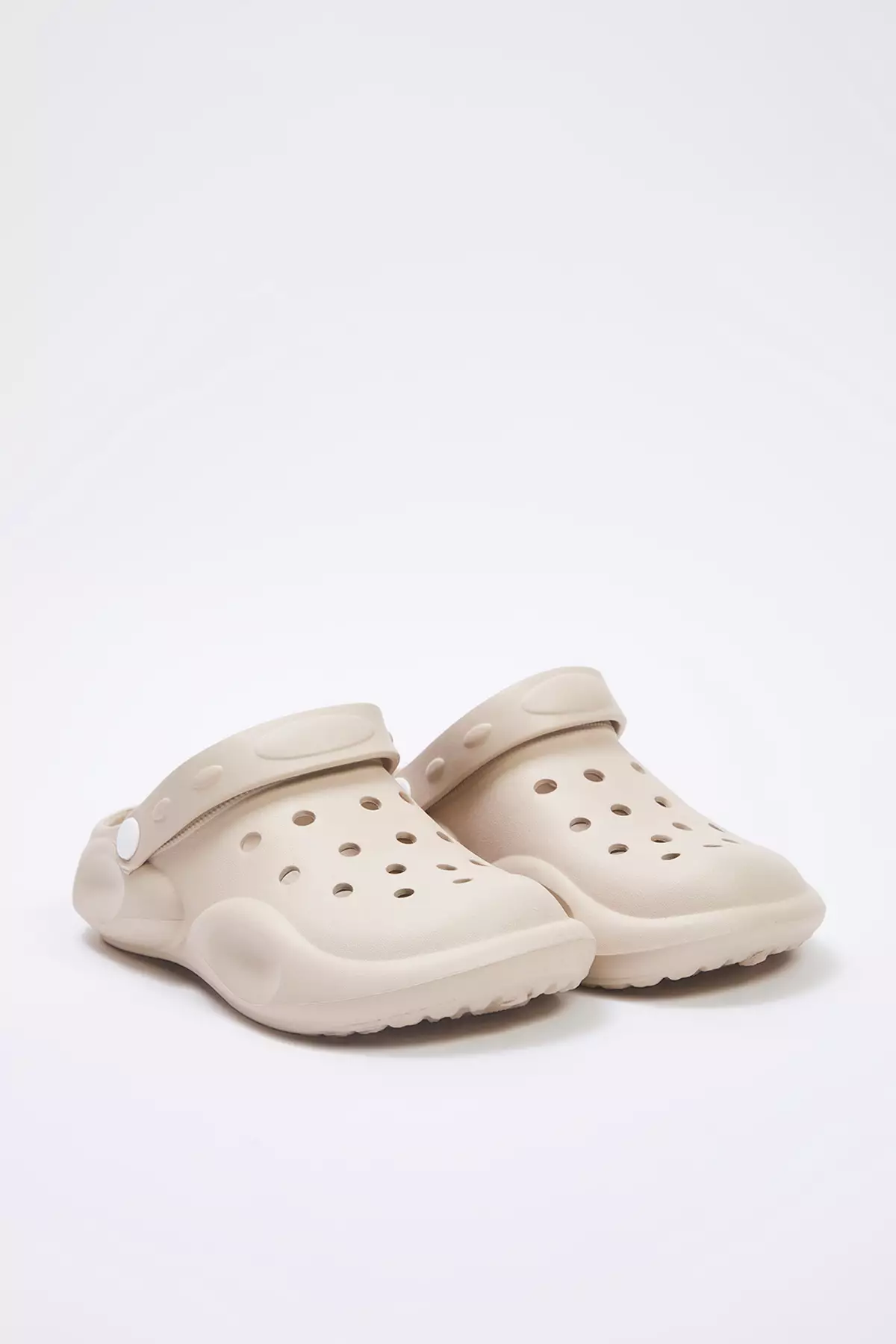 Beige Light Sole Eva Women's Flat Closed Front Sandals Slippers Takss25Sd00031