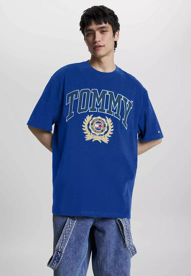 Tommy jeans deals collegiate logo tee