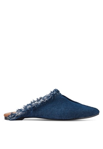 Pointed Slip On Flat Mules
