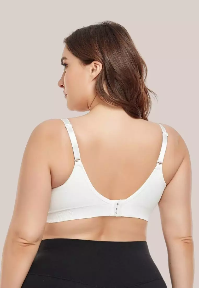 Grace Nursing Push Up Bra in White Maternity Bra