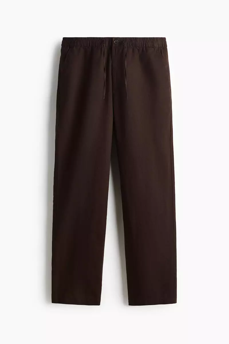 Regular Fit Linen-blend trousers