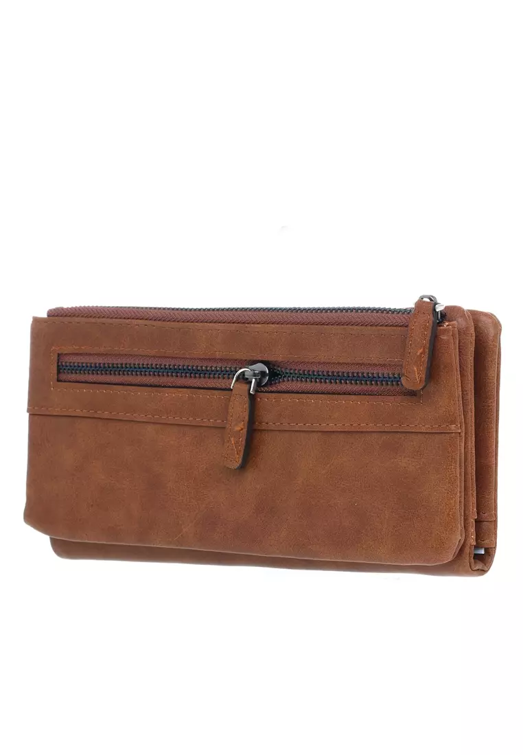 Smith Casual Wallet Dompet Pria Many Slot Bahan Kulit ORIGINAL - Brown
