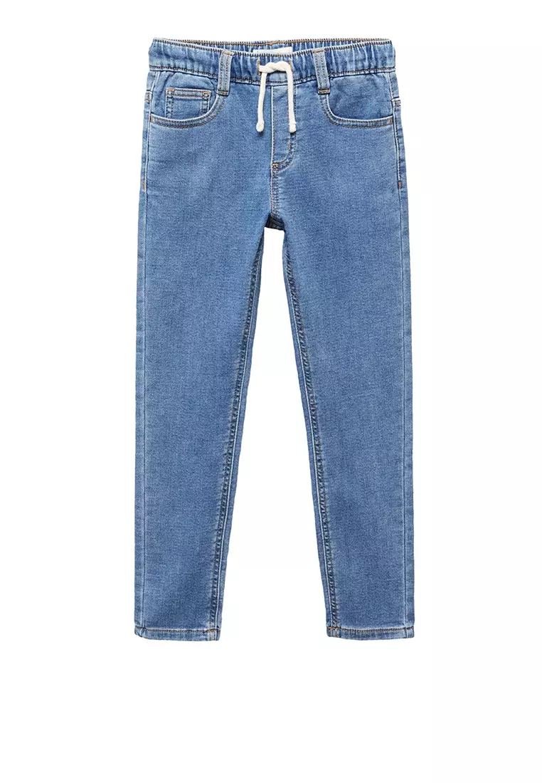 Kids Soft Wear Distressed Slim Jeans with Washwell ™