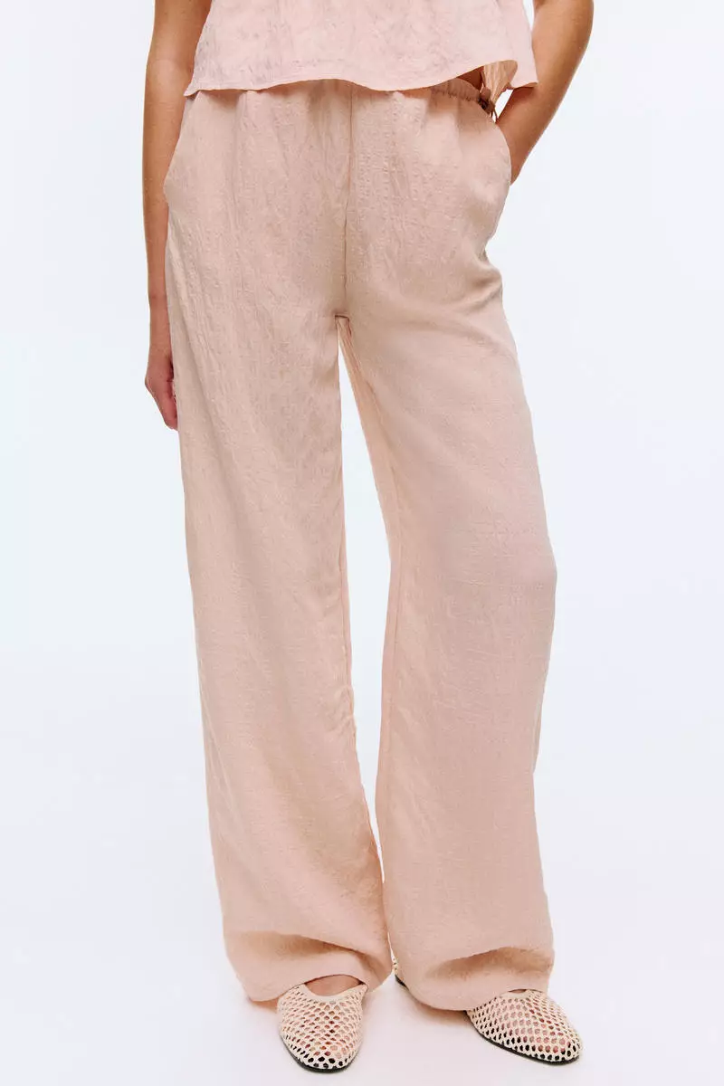Tie-detail trousers