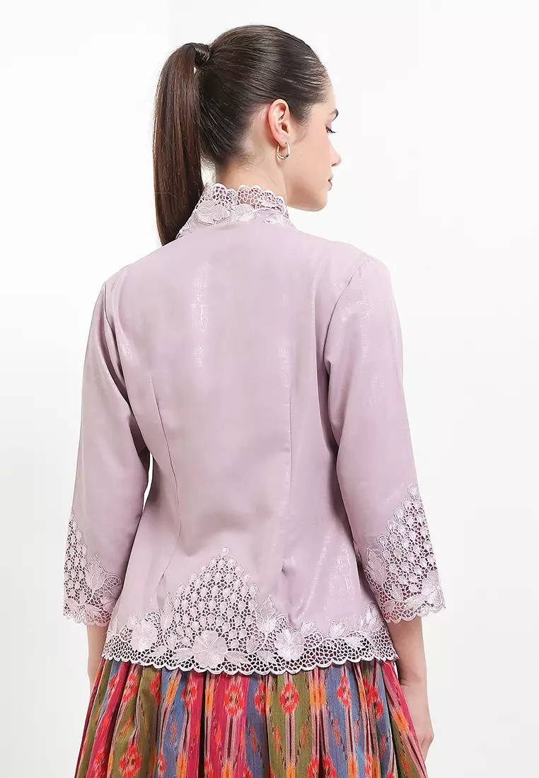 Embroidery Kebaya 7/8-Sleeve>Peacock UniContrast