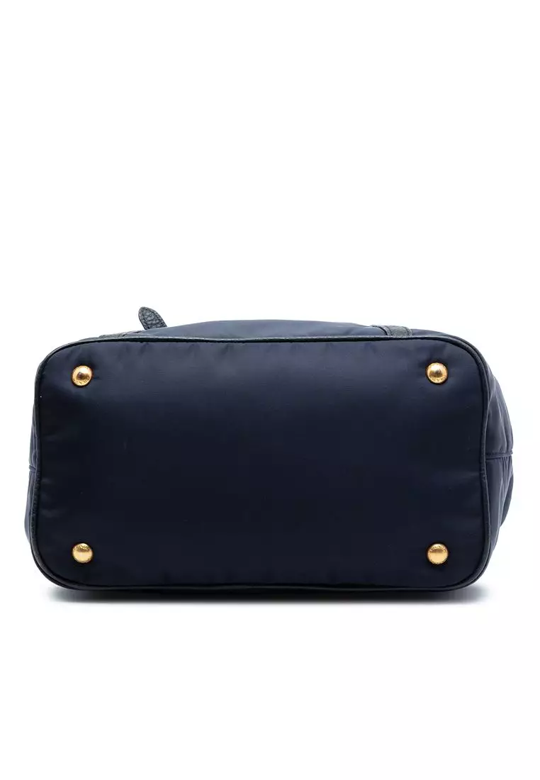 Pre-Loved Prada Vitello Daino Trimmed Tessuto Satchel